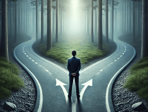 zakenman op splitsing